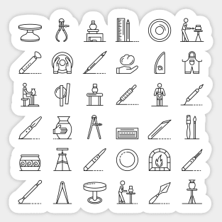 Pottery Icons Sticker